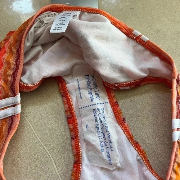 Athleta Full Bikini Swim Bottom Size Small Orange - Picture 4 of 5